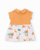 Robe pour nouveau-né en tissu tissé avec boutons-pression