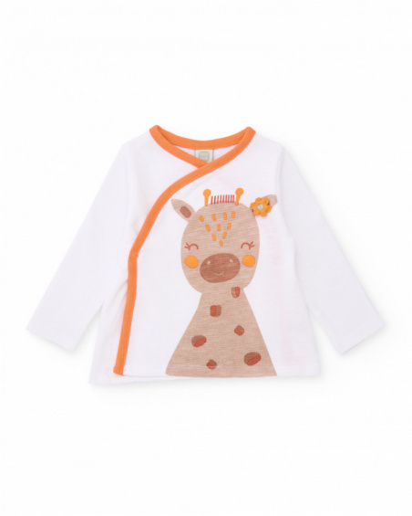 Ensemble en tricot pour nouveau-né avec imprimé girafe