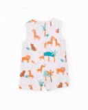 Salopette en tricot pour nouveau-né avec motif animaux