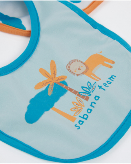 Lot de bavoirs en tricot pour nouveau-né avec motif savane