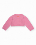 Veste en tricot pour nouveau-né avec petites fraises brodées