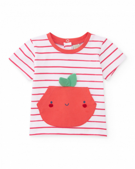 Ensemble en tricot pour nouveau-né à rayures