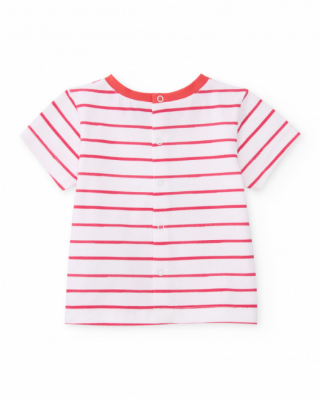 Ensemble en tricot pour nouveau-né à rayures