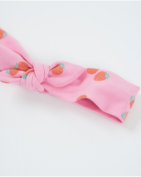 Bandeau en tricot pour nouveau-né avec nœud sur le devant