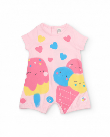 Grenouillère en tricot pour nouveau-né avec motif glace