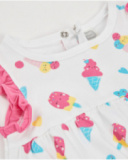 Grenouillère en tricot pour nouveau-né avec imprimé glaces