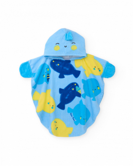 Serviette poncho en tricot pour nouveau-né avec capuche