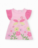 Robe en tricot pour nouveau-né avec motif libellule