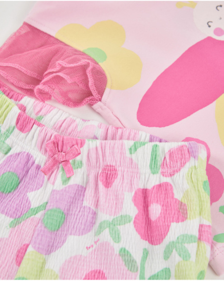 Ensemble en tricot pour nouveau-né avec manches en tulle