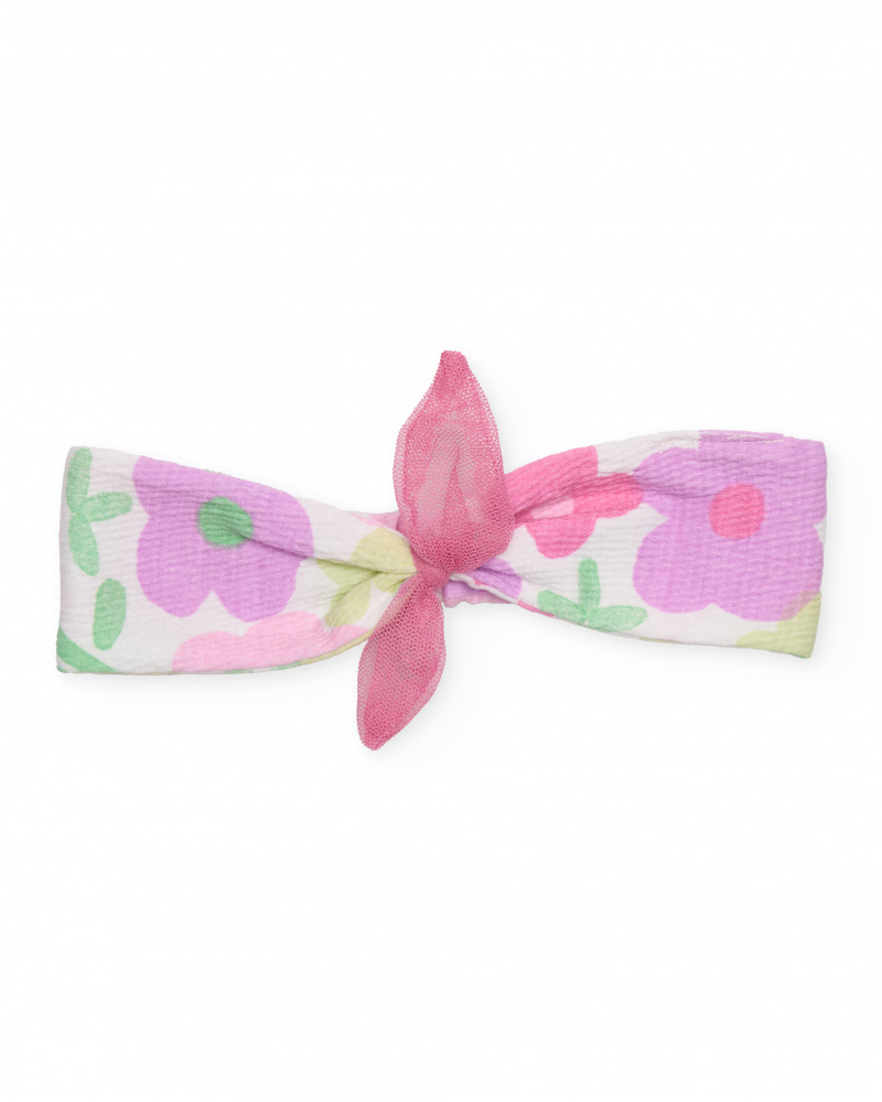 Bandeau en tricot pour nouveau-né avec nœud décoratif