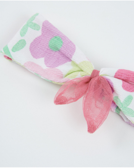 Bandeau en tricot pour nouveau-né avec nœud décoratif