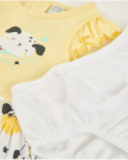 Robe en tricot pour nouveau-né avec volants aux épaules