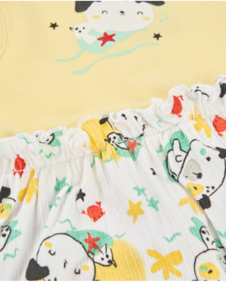 Robe en tricot pour nouveau-né avec volants aux épaules