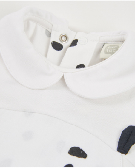 Grenouillère en tricot pour nouveau-né avec applications en relief