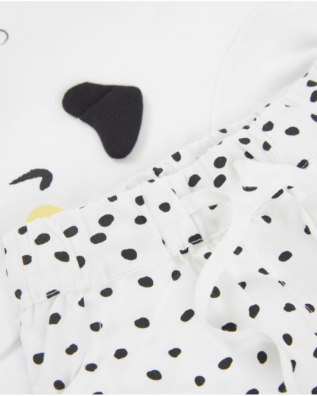 Ensemble en tricot pour nouveau-né avec motif petit chien