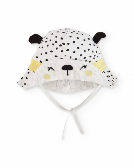 Bonnet nouveau-né en tissu avec petites oreilles en relief