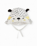 Bonnet nouveau-né en tissu avec petites oreilles en relief