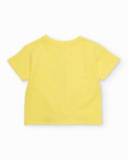 T-shirt fille en maille avec nœud décoratif