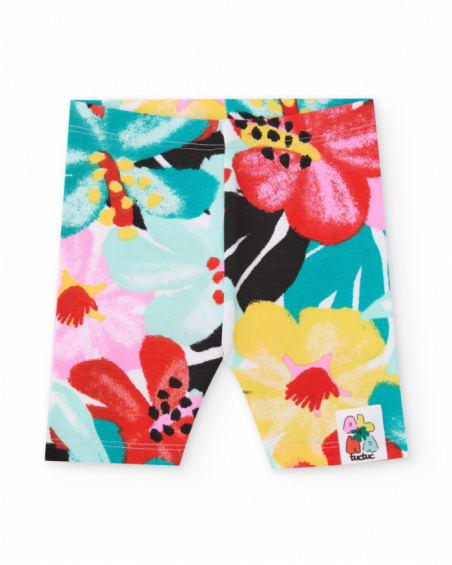 Ensemble fille en tricot avec motif floral