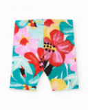 Ensemble fille en tricot avec motif floral