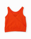 T-shirt fille en maille avec bas élastiqué