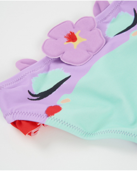 Culotte fille en maille avec volants sur les côtés