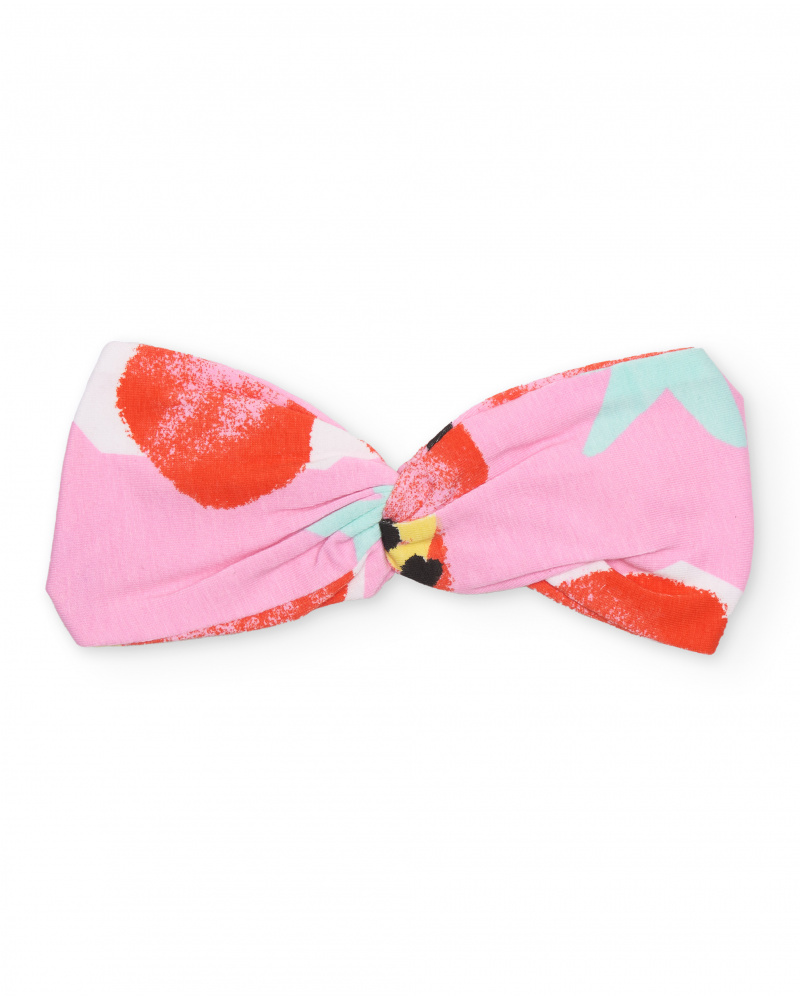 Bandeau fille en maille avec nœud sur le devant