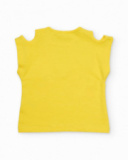 T-shirt fille en maille avec épaules ajourées