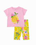 Ensemble fille en maille avec design floral