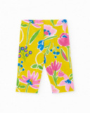 Legging fille en maille avec imprimé floral