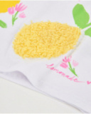 T-shirt fille en maille avec citron texturé