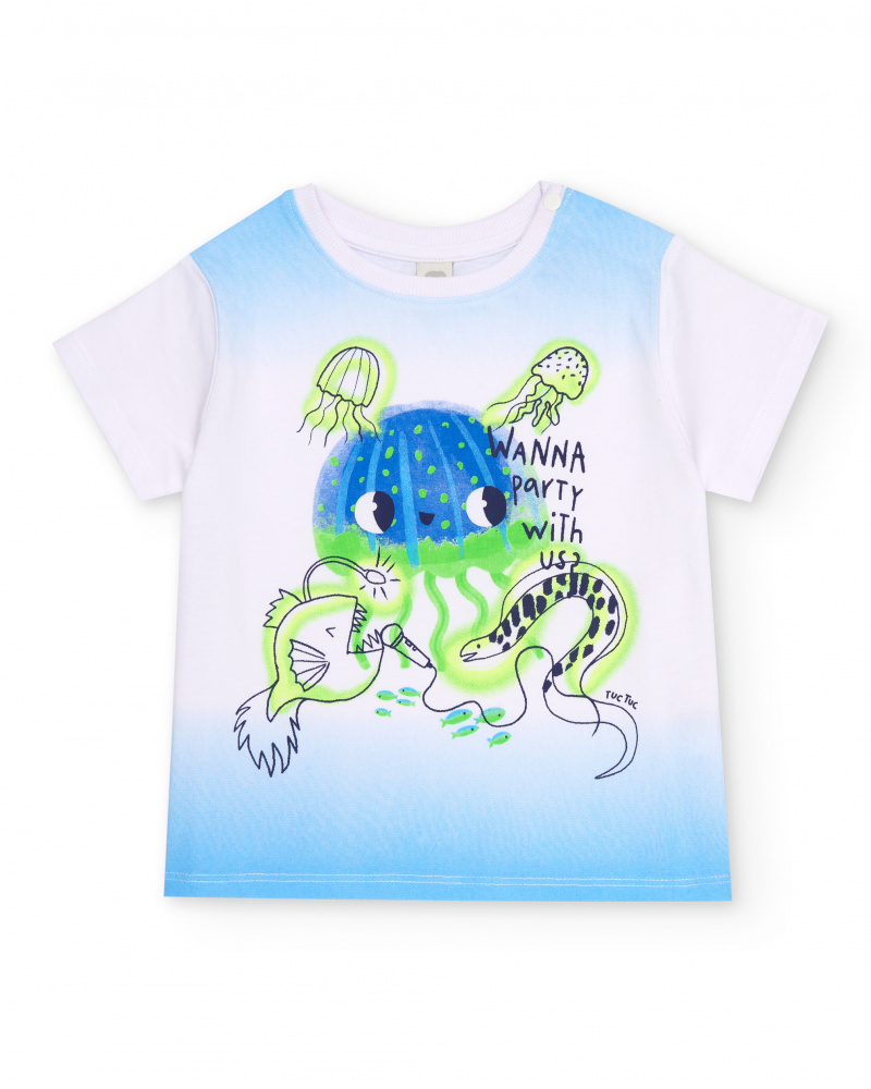 T-shirt garçon en maille avec dégradé