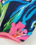 Veste fille en tissu chaîne et trame avec capuche