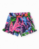 Short fille en maille avec volants