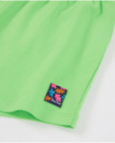 Short fille en maille avec taille élastiquée froncée