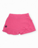 Jupe fille en tissu chaîne et trame avec design croisé