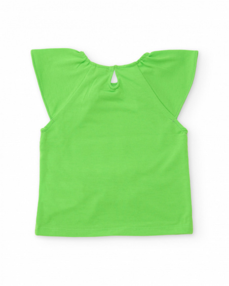 Ensemble fille en maille avec applications en relief