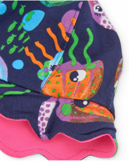 Bonnet fille en maille avec design réversible