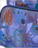 Sac à dos garçon en tissu chaîne et trame avec fermeture éclair