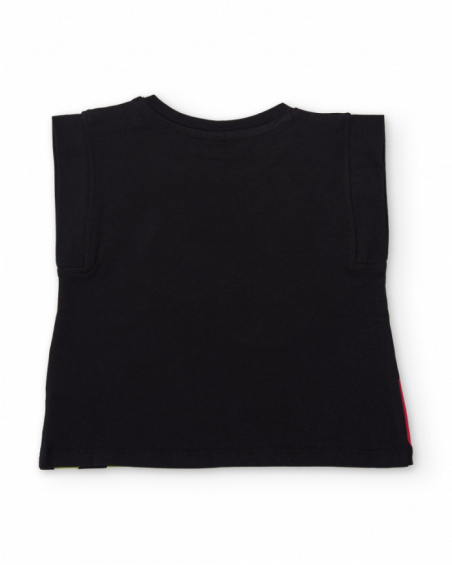 T-shirt fille en maille avec détail en relief