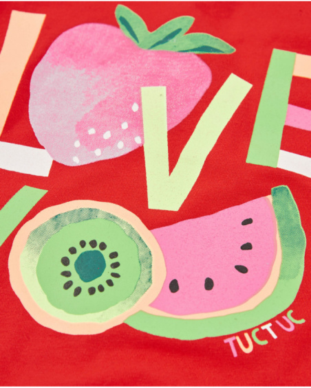 T-shirt fille en maille avec bas asymétrique