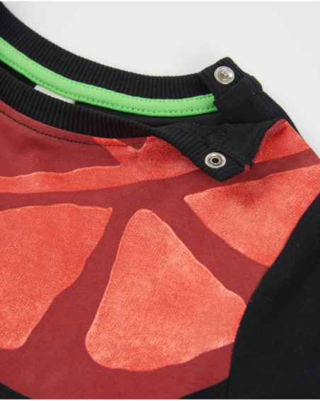 T-shirt garçon en maille avec motif de fruits