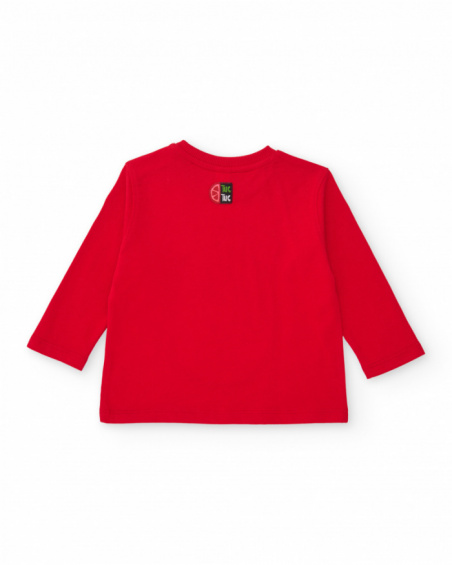 T-shirt garçon en maille avec graphisme sur le devant