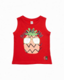 T-shirt garçon en maille avec motif ananas