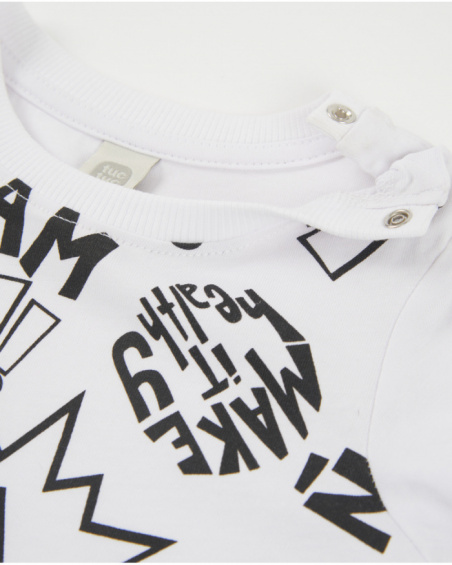 T-shirt garçon en maille au style bande dessinée