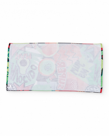 Serviette garçon en maille et tissu léger