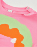 T-shirt fille en maille avec nœud sur le devant