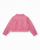Veste fille en tissu chaîne et trame en denim doux