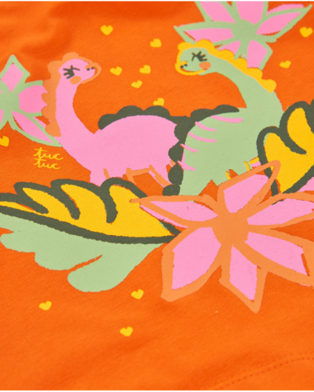 T-shirt fille en maille avec manches à volants