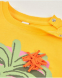 T-shirt fille en maille avec détails en relief